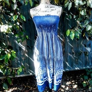 Blue jay beach cover up dress